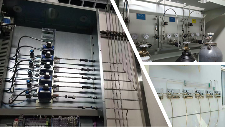 Manifold panel close-up