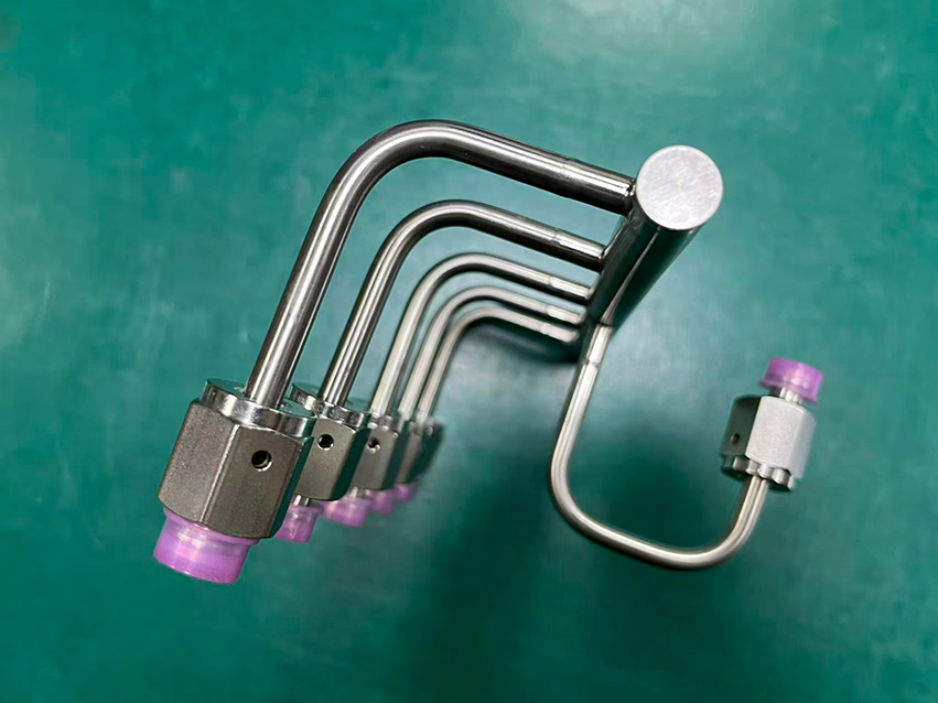 Finished orbital weld assembly 4