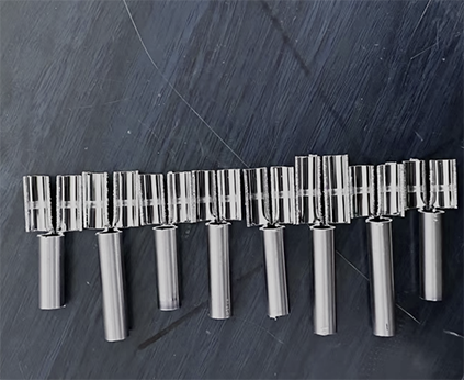 Finished orbital weld assembly 6